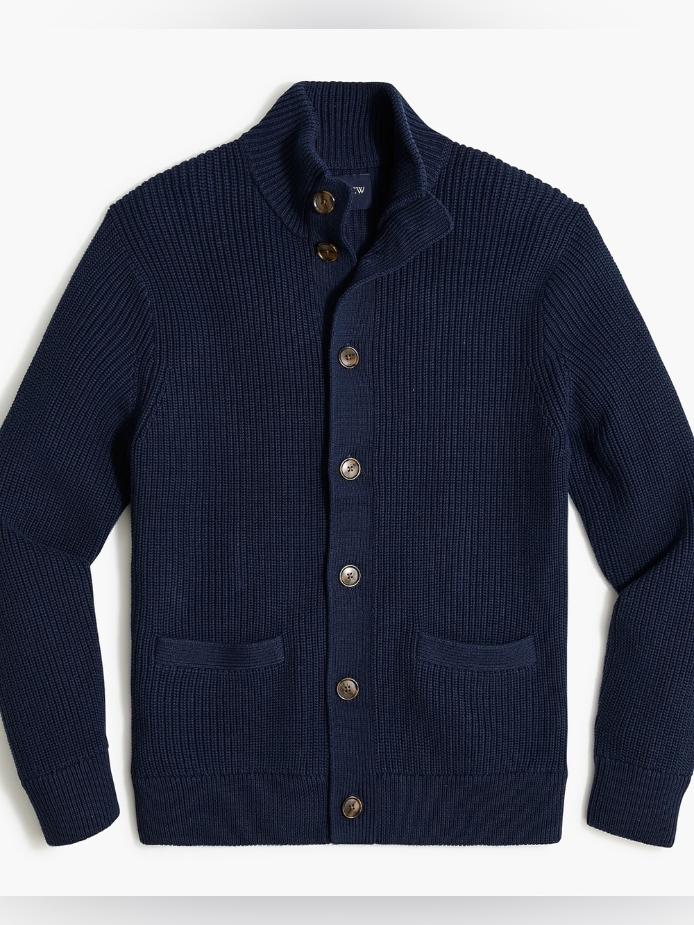 J Crew Factory Navy Blue Button Up Cotton cardigan sweater men’s size large